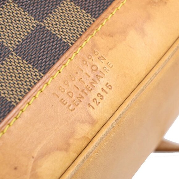 LOUIS VUITTON Logo Soho Backpack Bag Damier Ebene Leather Brown - Picture 14 of 16